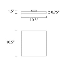 Load image into Gallery viewer, Trim LED Flush Mount Ceiling Light - line drawing.

