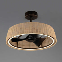 Load image into Gallery viewer, Tulum Outdoor LED Ceiling Fan in Detail.
