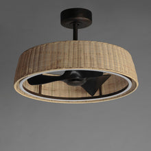 Load image into Gallery viewer, Tulum Outdoor LED Ceiling Fan in Detail.
