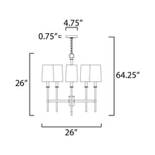 Load image into Gallery viewer, Uptown Chandelier - line drawing.
