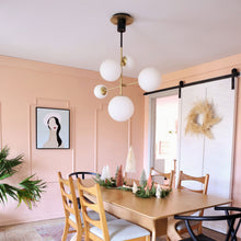 Load image into Gallery viewer, Vesper Pendant Light in dining room.
