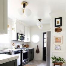Load image into Gallery viewer, Vesper Semi Flush Mount Ceiling Light in kitchen.
