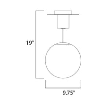 Load image into Gallery viewer, Vesper Semi Flush Mount Ceiling Light - line drawing.

