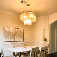 Load image into Gallery viewer, Victoria Chandelier in dining room.
