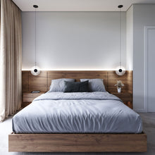 Load image into Gallery viewer, Meclisse™ LED Pendant Light in bedroom.
