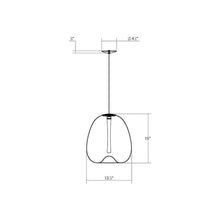 Load image into Gallery viewer, Mela™ LED Pendant Light - line drawing.
