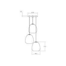 Load image into Gallery viewer, Mela™ Multi Light LED Pendant Light - line drawing.
