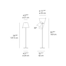 Load image into Gallery viewer, Melampo Floor Lamp - line drawing.
