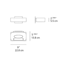 Load image into Gallery viewer, Melete LED Wall Light - line drawing.
