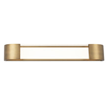 Load image into Gallery viewer, Melrose LED Bath Wall Light in Large/Aged Brass.

