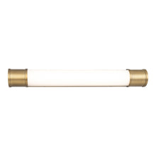 Load image into Gallery viewer, Mercer LED Bath Wall Light in Large/Aged Brass.

