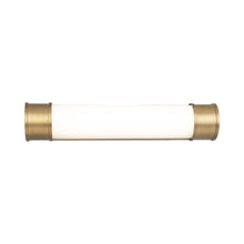 Load image into Gallery viewer, Mercer LED Bath Wall Light in Small/Aged Brass.
