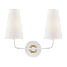 Load image into Gallery viewer, Merri Wall Light in Aged Brass / White/2-Light.
