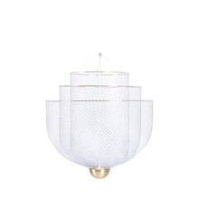 Load image into Gallery viewer, Meshmatics LED Chandelier in Brass.
