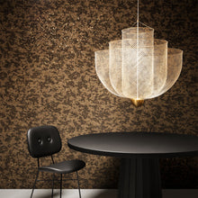 Load image into Gallery viewer, Meshmatics LED Chandelier in dining room.
