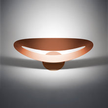 Load image into Gallery viewer, Mesmeri LED Wall Light in Satin Copper (2700K).
