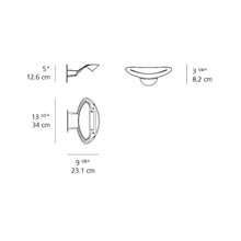 Load image into Gallery viewer, Mesmeri LED Wall Light - line drawing.
