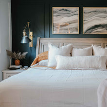 Load image into Gallery viewer, Metal No.2 Swing Arm Wall Light in bedroom.
