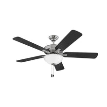 Load image into Gallery viewer, Metro Illuminated LED Ceiling Fan in Brushed Nickel.
