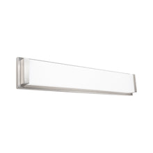 Load image into Gallery viewer, Metro Rectangular LED Bath Vanity Light in Brushed Nickel (Large).
