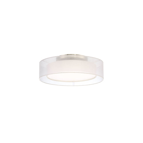 Metropolis LED Semi-Flush Mount Ceiling Light in White.