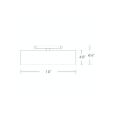 Load image into Gallery viewer, Metropolis LED Semi-Flush Mount Ceiling Light- line drawing.
