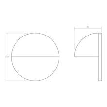 Load image into Gallery viewer, Mezza Cupola™ Outdoor LED Wall Light - line drawing.
