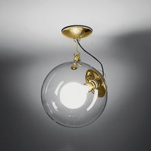Load image into Gallery viewer, Miconos Semi-Flush Mount Ceiling Light in Clear/Gold.
