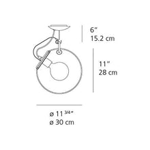 Load image into Gallery viewer, Miconos Semi-Flush Mount Ceiling Light - line drawing.
