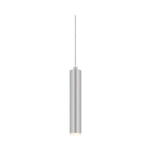 Load image into Gallery viewer, Micro Tube LED Pendant Light in Bright Satin Aluminum.
