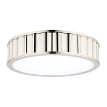 Load image into Gallery viewer, Middlebury Flush Mount Ceiling Light in Round/3-Light/Polished Nickel.
