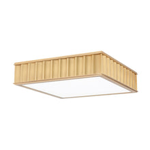 Load image into Gallery viewer, Middlebury Flush Mount Ceiling Light in Square/3-Light/Aged Brass.
