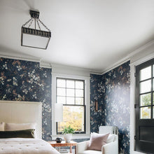 Load image into Gallery viewer, Middlebury Square Semi-Flush Mount Ceiling Light in bedroom.
