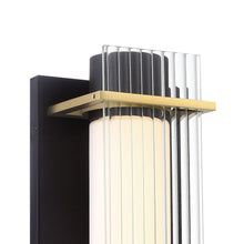 Load image into Gallery viewer, Midnight Gold Outdoor LED Wall Light Detail.
