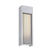 Load image into Gallery viewer, Midrise Outdoor LED Wall Light in Sand Silver.
