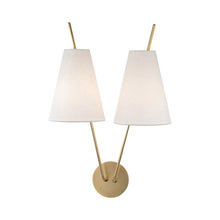 Load image into Gallery viewer, Milan Wall Light in Aged Brass.
