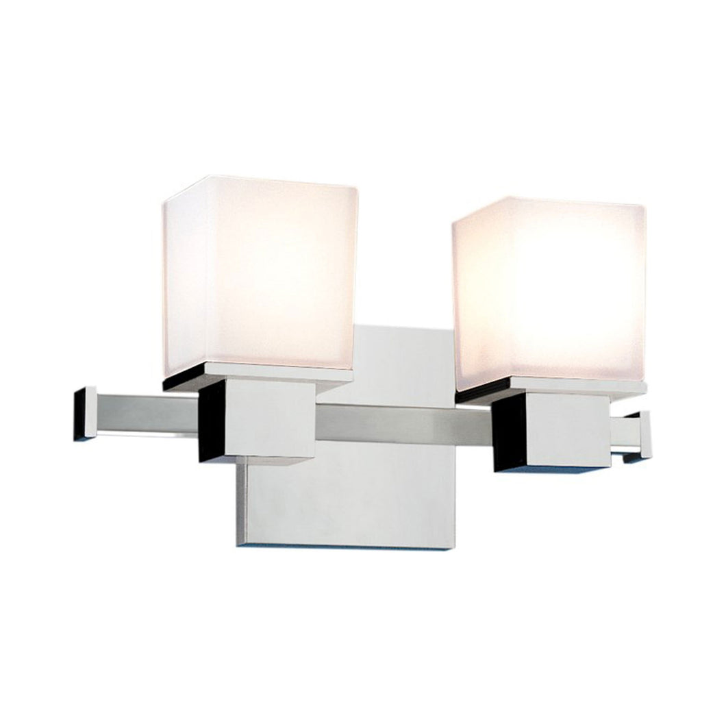Milford Bath Vanity Wall Light in 2-Light/Polished Nickel.