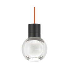 Load image into Gallery viewer, Mina 3-Light LED Pendant Light in Orange/Black.

