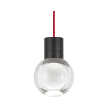 Load image into Gallery viewer, Mina 3-Light LED Pendant Light in Red/Black.
