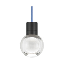 Load image into Gallery viewer, Mina 3-Light LED Pendant Light in Blue/Black.
