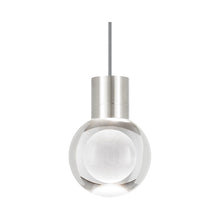 Load image into Gallery viewer, Mina 3-Light LED Pendant Light in Gray/Satin Nickel.
