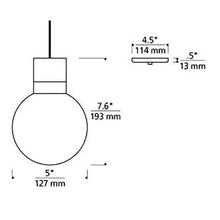 Load image into Gallery viewer, Mina 3-Light LED Pendant Light - line drawing.
