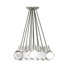 Load image into Gallery viewer, Mina LED Multipoint Pendant Light in Satin Nickel/Black/3000K.
