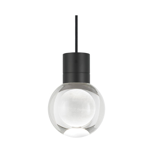 Mina Single LED Pendant Light in Black.