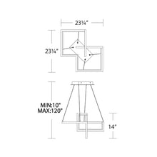 Load image into Gallery viewer, Minecraft LED Pendant Light - line drawing.
