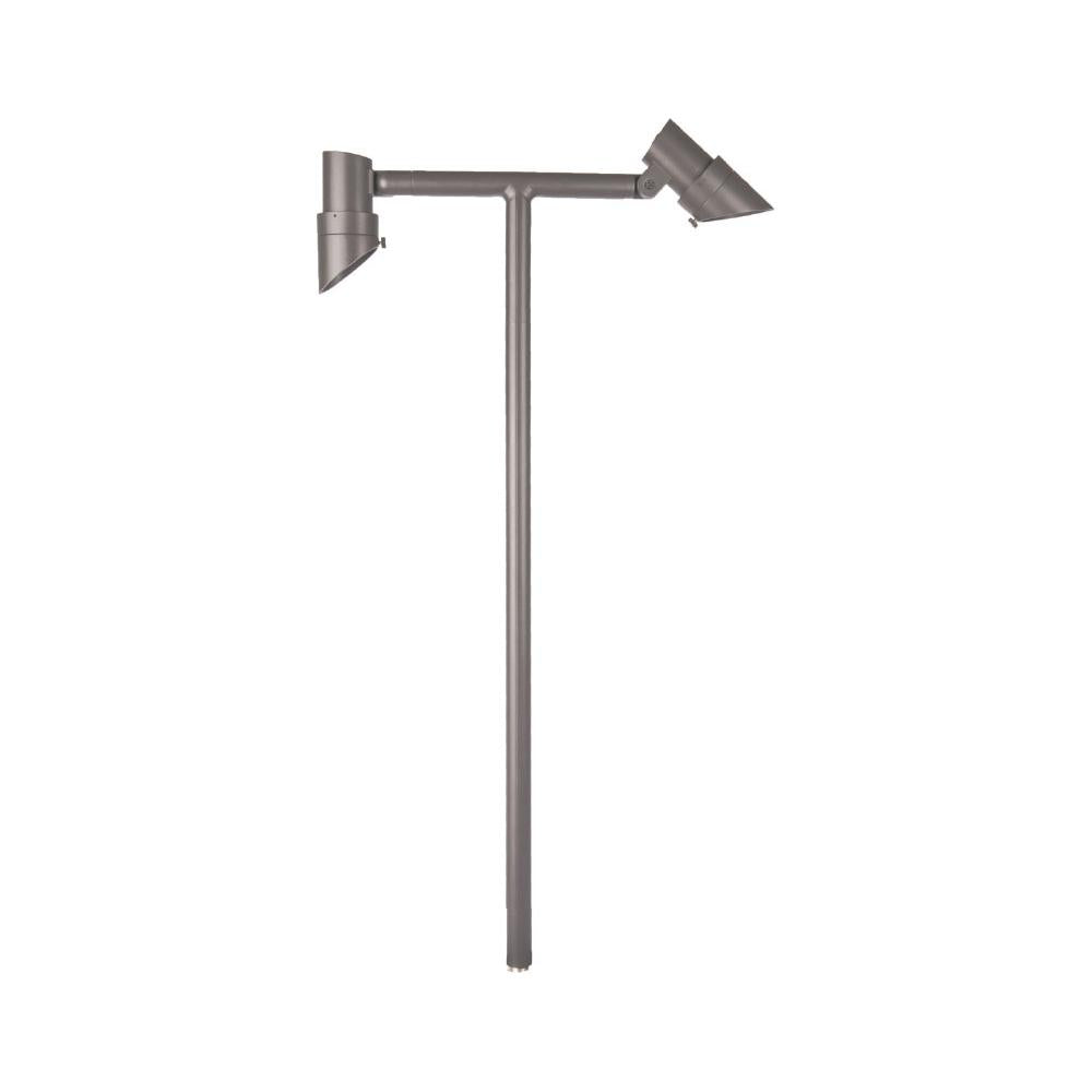 Mini Double Accent LED Path Light in Bronze on Aluminum.