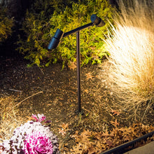 Load image into Gallery viewer, Mini Double Accent LED Path Light in outside area.
