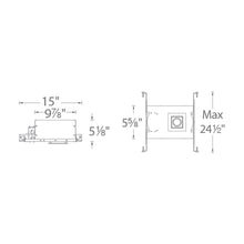 Load image into Gallery viewer, Mini Multiple Spots 1 Light LED Recessed Light Kit - line drawing.
