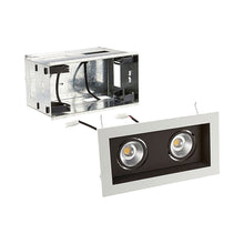 Load image into Gallery viewer, Mini Multiple Spots 2 Light LED Recessed Light Kit in Black (Remodel).
