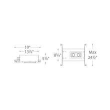 Load image into Gallery viewer, Mini Multiple Spots 2 Light LED Recessed Light Kit - line drawing.
